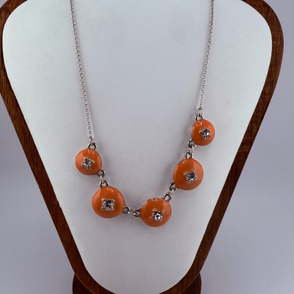 Vintage Kim Roger’s Orange Matching Necklace & Earring Set NEW - Picture 8 of 17
